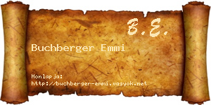 Buchberger Emmi névjegykártya